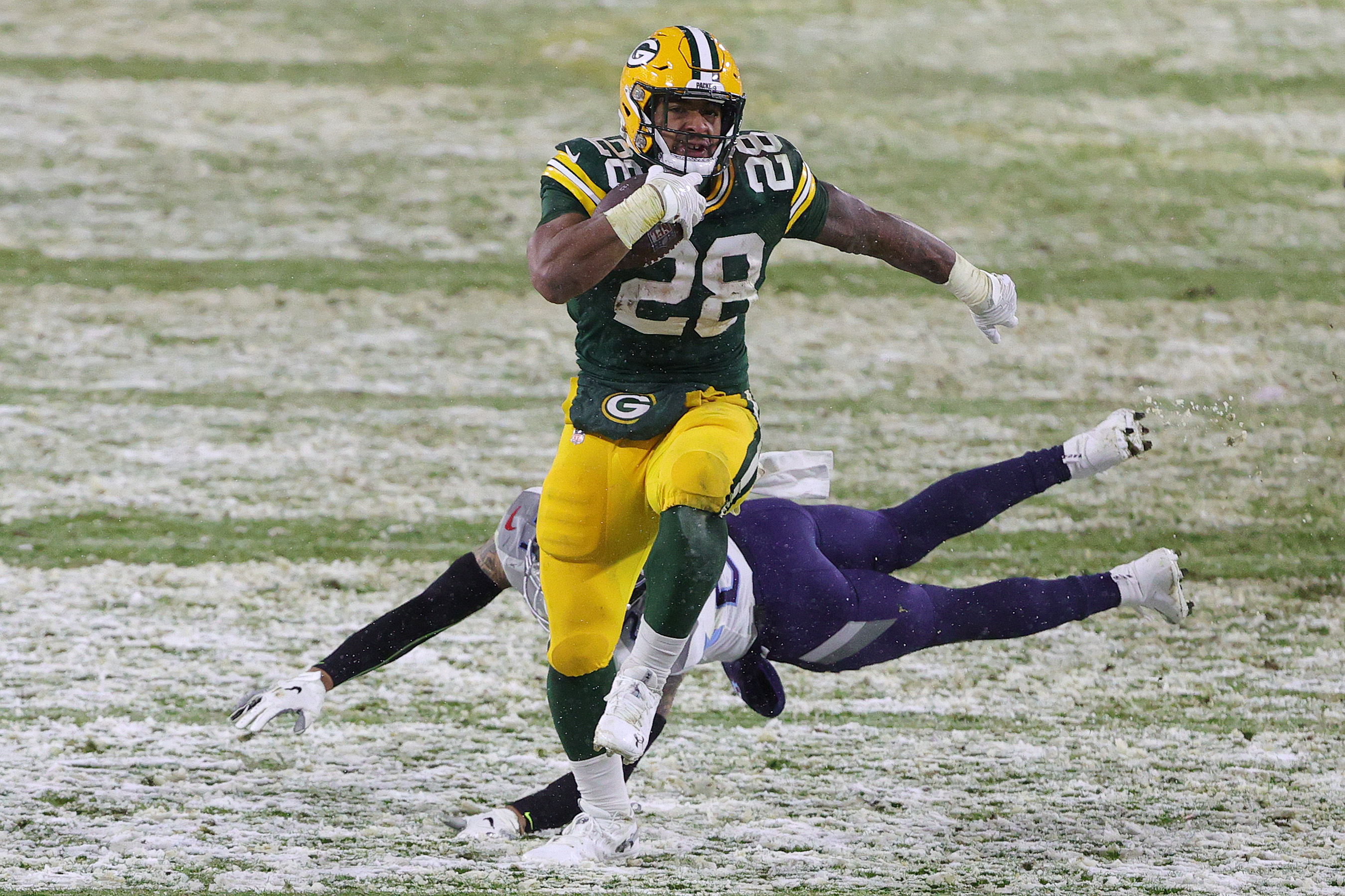 Packers vs. Bears Sunday Night Football Prop Bet: A.J. Dillon Runs