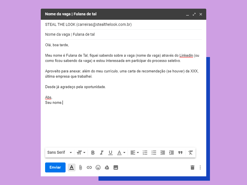 Texto Para Envio De Currículo Por Email Texto Exemplo 0776